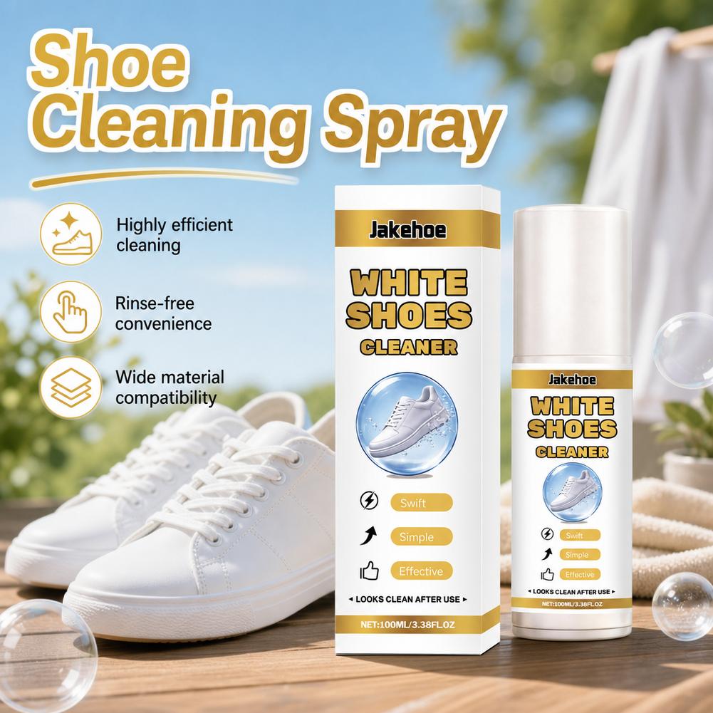 Sneaker Care Whitener - بخاخ تنظيف الأحذية البيضاء، مزيل البقع